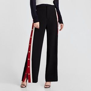 ZARA STRIPED WIDE LEG PANT